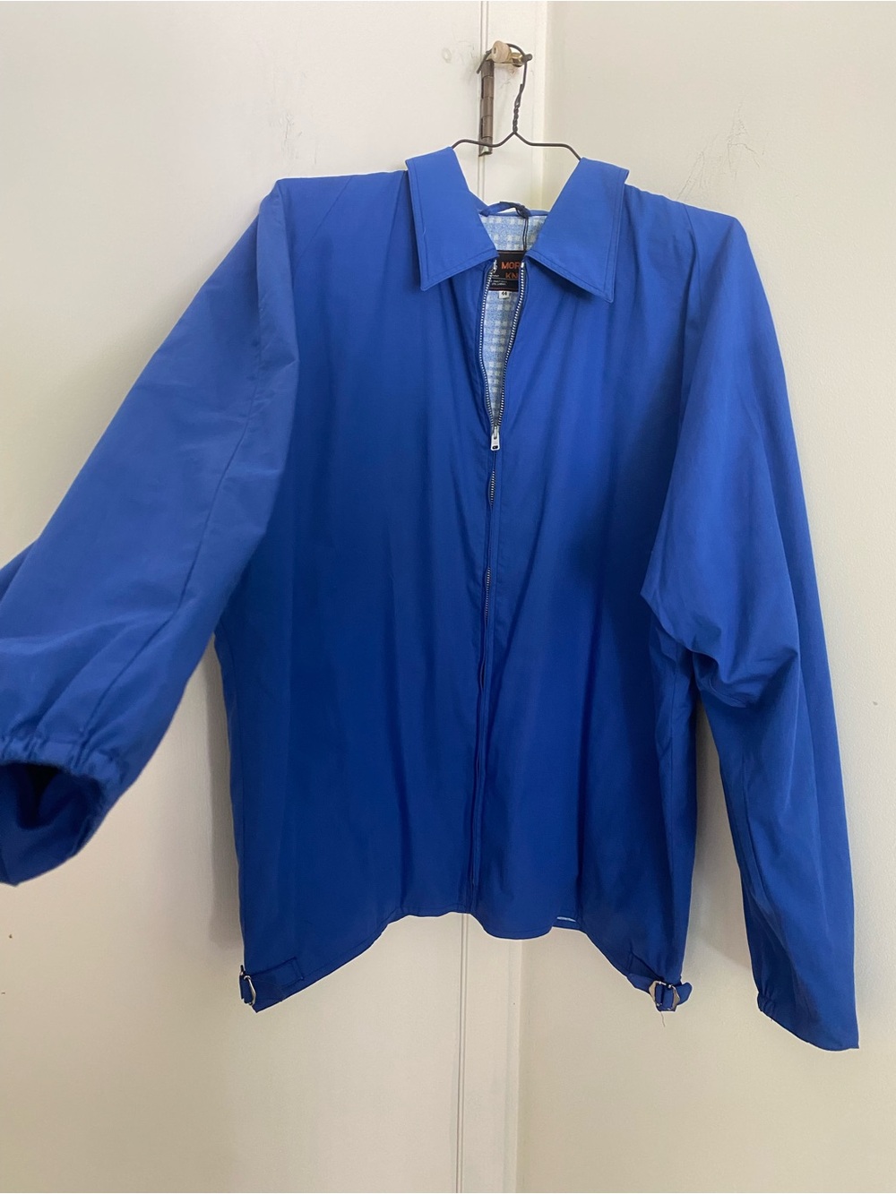 VTG Morton Knight Royal Blue Lightweight Zip Golf Jacket Cotton Made in England